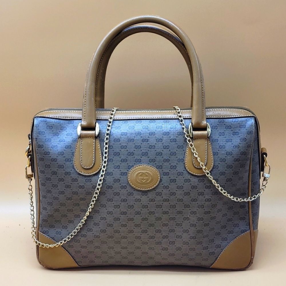 Authentic Gucci GG Monogram Satchel Bag